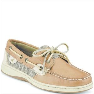 Sperry Women’s Bluefish 2 Eye Linen Oat Top Sider
